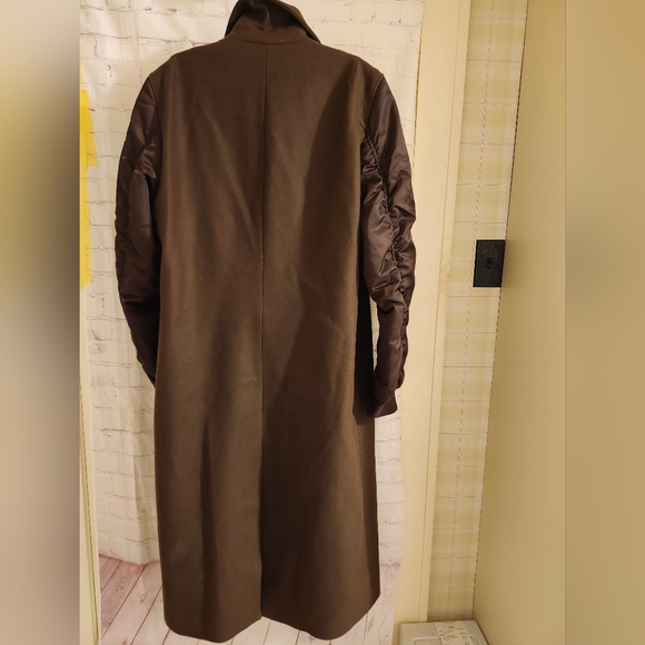 AllSaints "Paulah" Brown Wool Blend Double Breasted Long Coat Sz.US 6/38 EU $625 - Picture 6 of 12